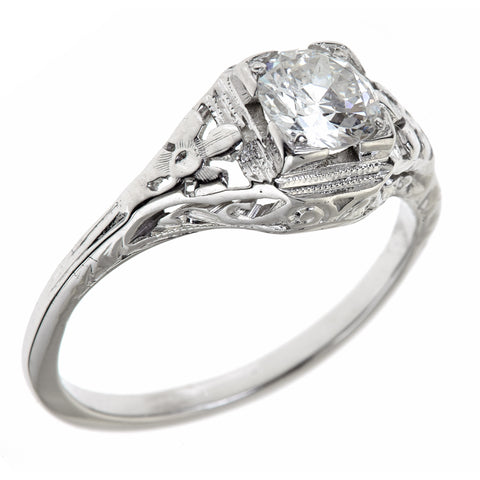CIRCA 1910 OLD EUROPEAN-CUT 0.47CT, F COLOR, SI1 CLARITY