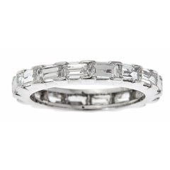 Diamond and white metal eternity band