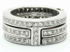 Diamond & 18kt White Gold Puzzle Ring